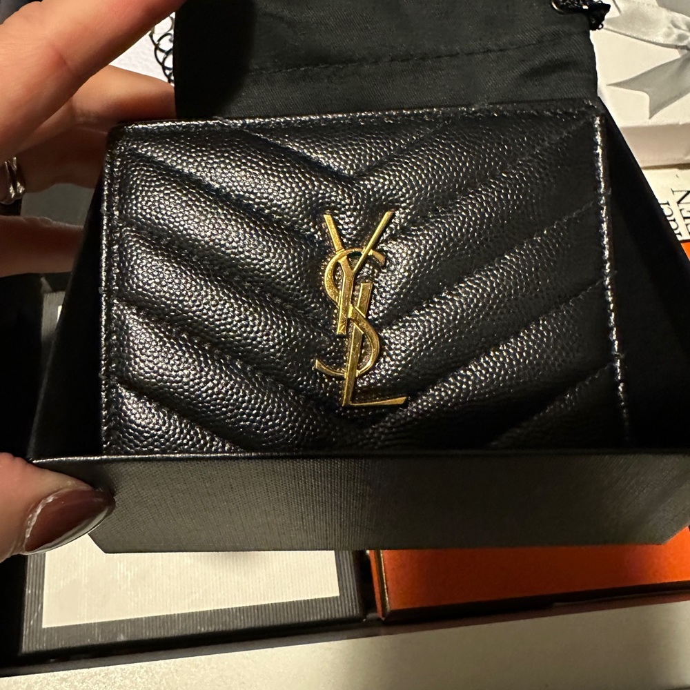 SOLD YSL Saint Laurent Cassandre bifold wallet